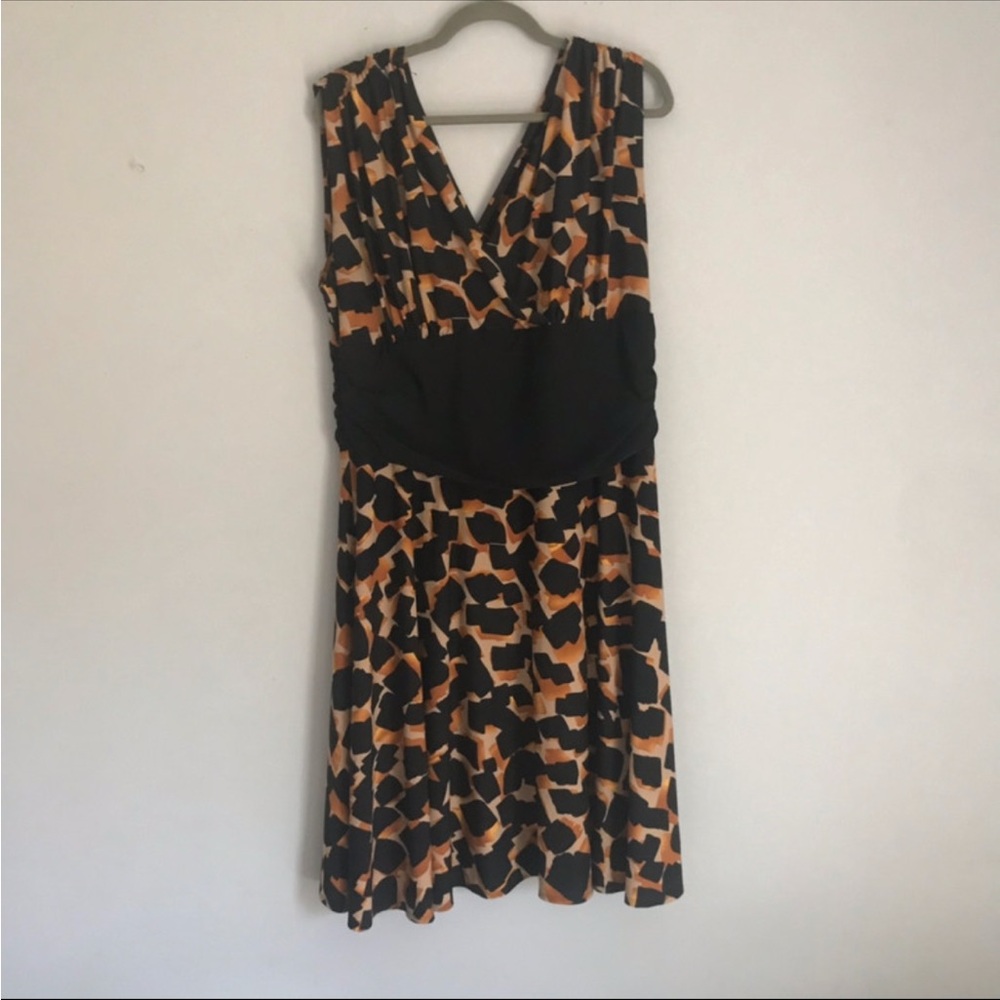 Snap Leopard Print Dress with Black Accents